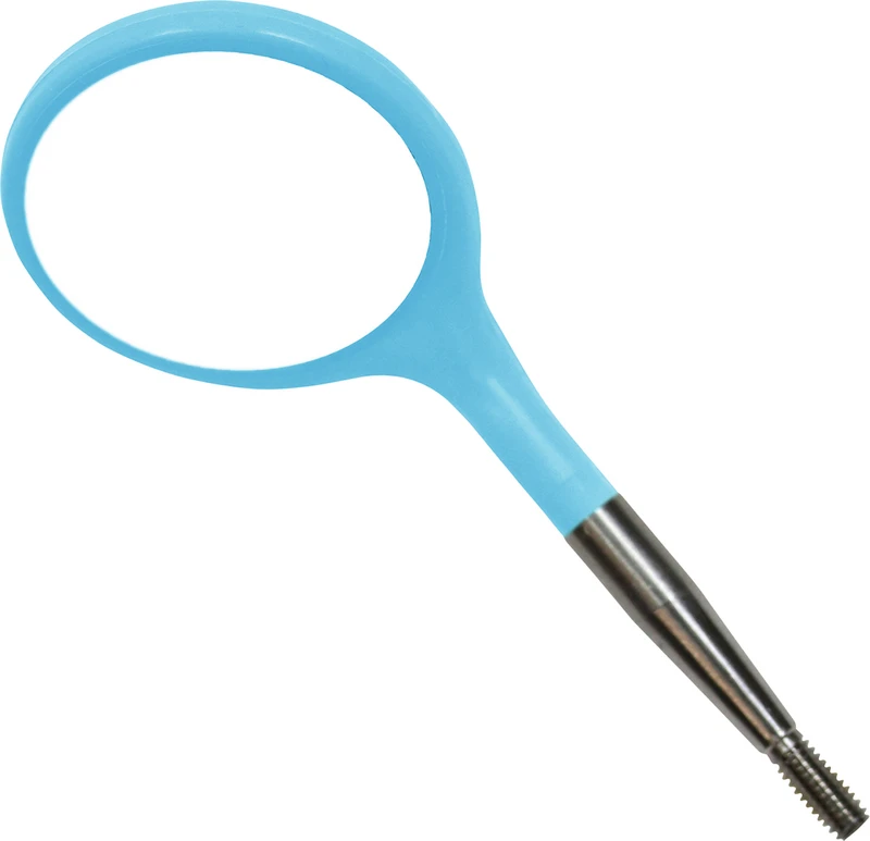 Crystal HD Mundspiegelansätze  Packung  12 Stück Größe 4, Ø 22 mm, neonblau