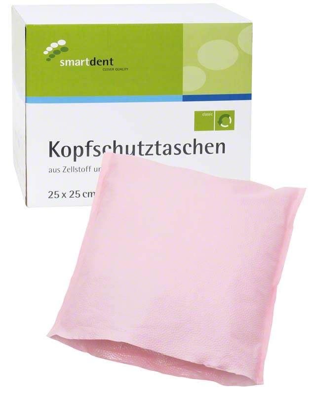 smart Kopfschutztaschen  Karton  500 Stück 25 x 25 cm, rosa