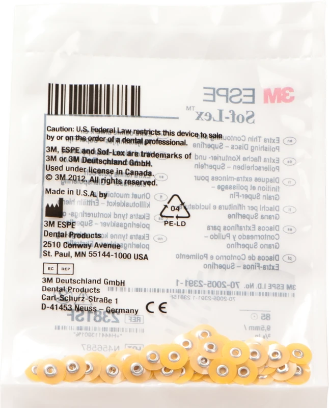 Sof-Lex Ausarbeitungs- und Polierscheiben  Packung  85 Scheiben XT Ø 9,5 mm, sehr fein