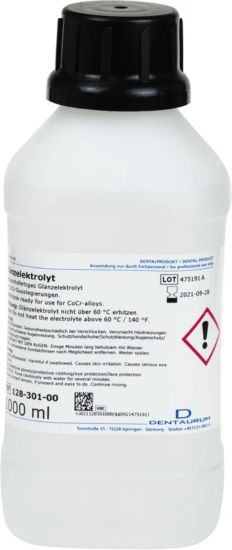 Glänzelektrolyt  Flasche  1 Liter