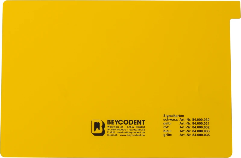 Signalkarten A5  Packung  50 Stück gelb
