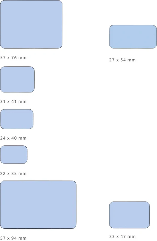 WAPRO Speicherfolienhüllen  Packung  250 Stück 31 x 41 mm Dürr\Gendex