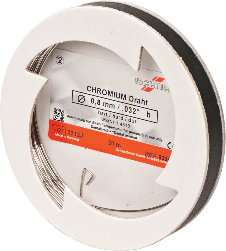 CHROMIUM Spulendraht  Laborpackung  20 m Stärke 0,8 mm, hart
