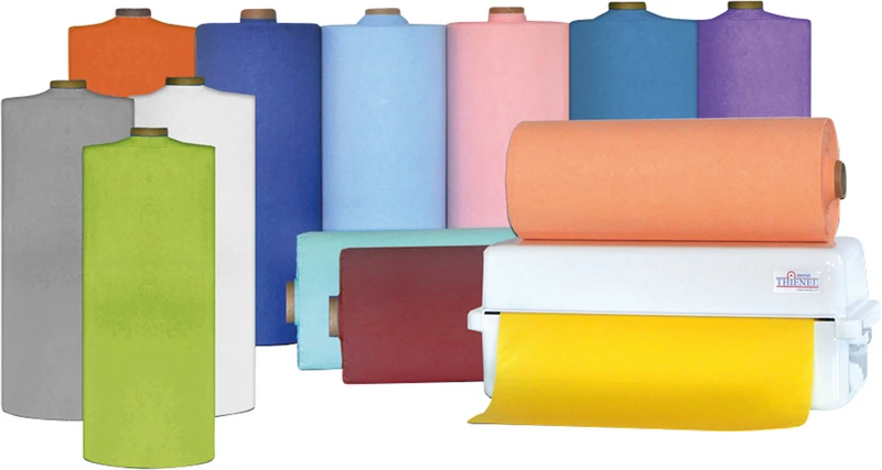 Kopfschutztaschen  Rolle  100 Stück hellblau, 28 x 25 cm