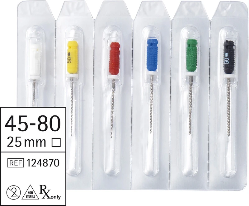 smart K-Feilen  Sortiment  6 Stück 25 mm ISO 045-080