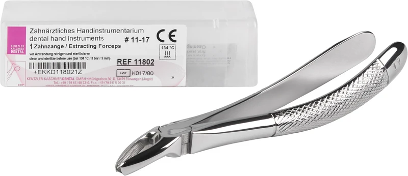 KKD® Zahnzangen  Stück  für OK-Molaren, Rautengriff, Figur 11-17