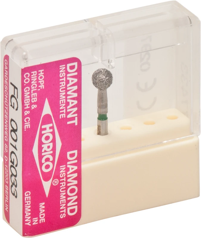 Diamantschleifer 001  Stück  grün grob, FG, Figur 001, ISO 033