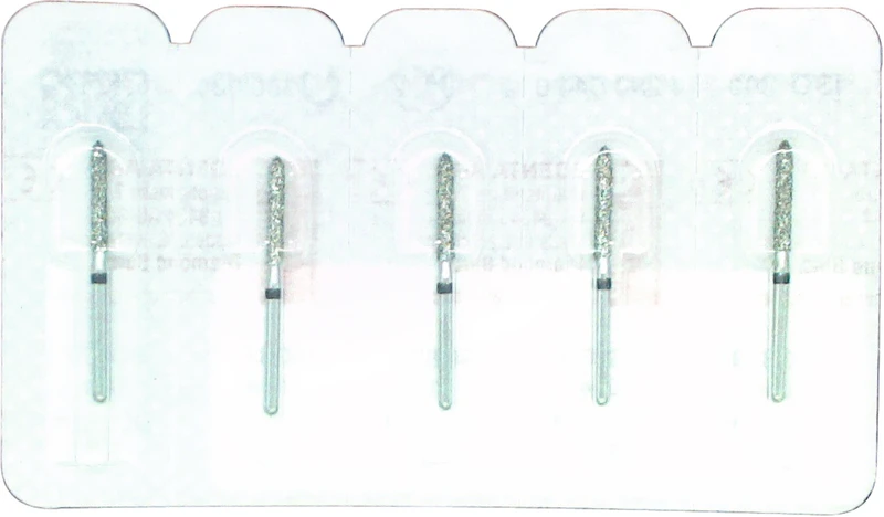 Omni Diamanten 879  Packung  5 Stück schwarz supergrob, FG, Figur 290 Torpedo zylindrisch, 10 mm, ISO 014