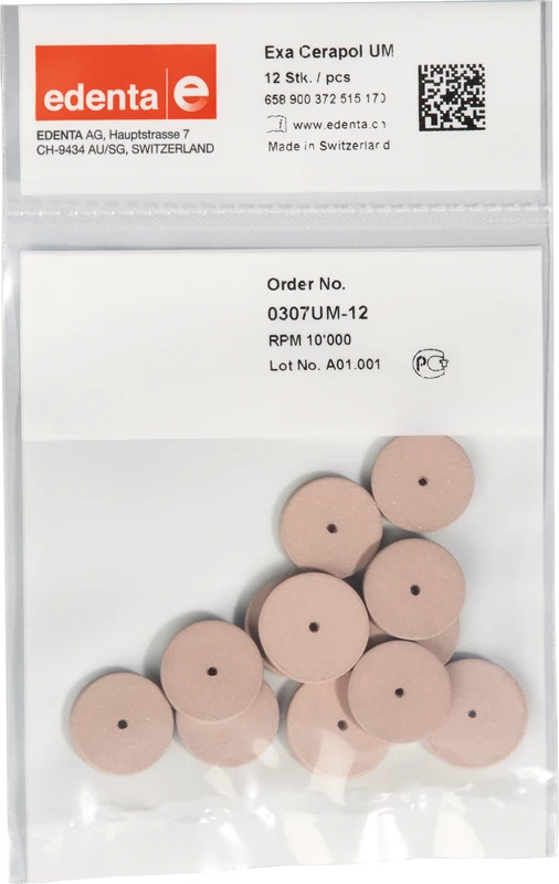 Exa Cerapol  Packung  12 Stück unmontiert, rosa, Figur 372, 3 mm, ISO 170