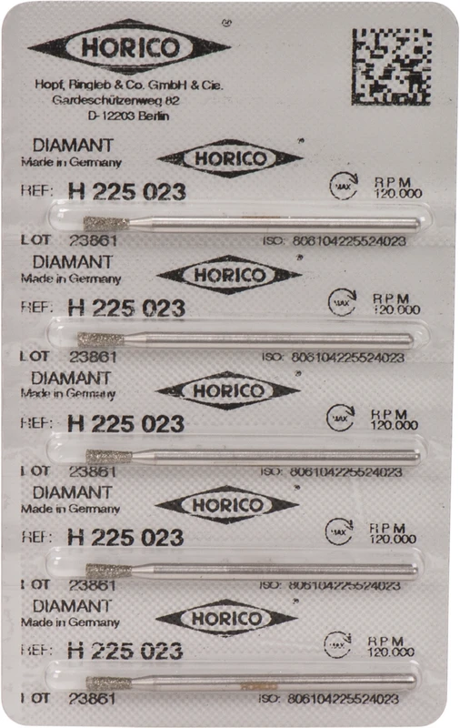 Diamantschleifer H 225  Packung  5 Stück HP, Figur 225, ISO 023