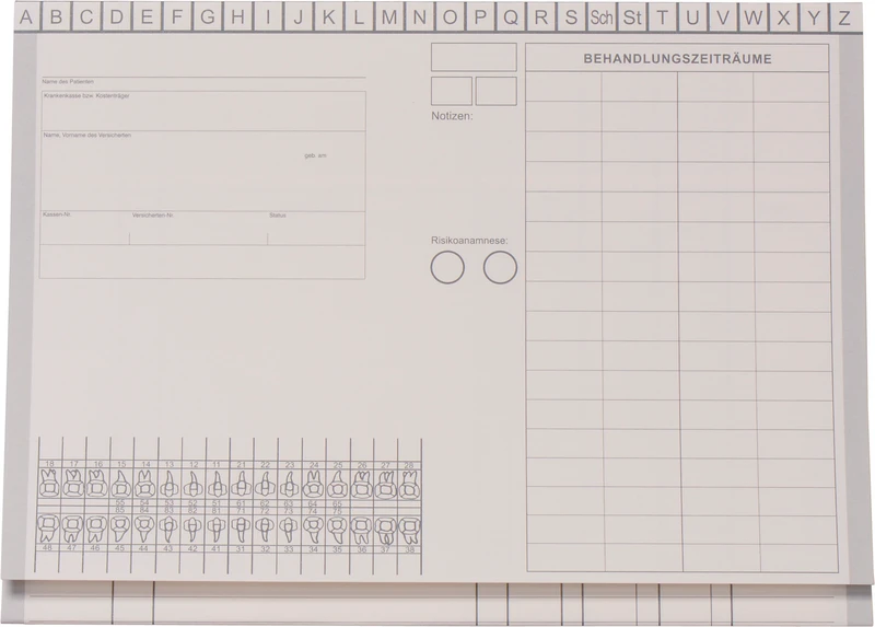 Kartei-Faltmappe A5 Dental & Medico   Packung  100 Stück Dental, weiß
