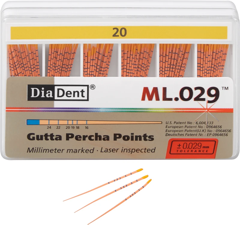 DiaDent® ML.029 Gutta Percha Points  Packung  120 Stück ISO 020