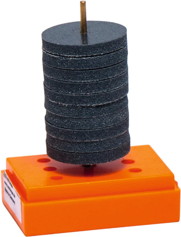 Universalpolierer 9511  Packung  10 Stück unmontiert, schwarz grob, Figur 372, 3 mm, ISO 220