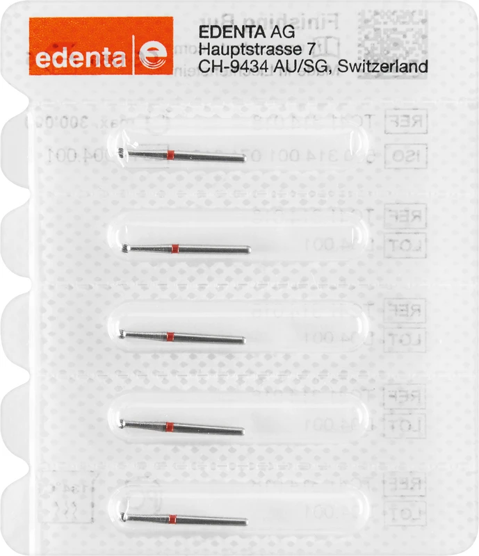 HM-Finierer TC41  Packung  5 Stück rot, 18 Schneiden, FG, Figur 001 Kugel, 1,6 mm, ISO 018