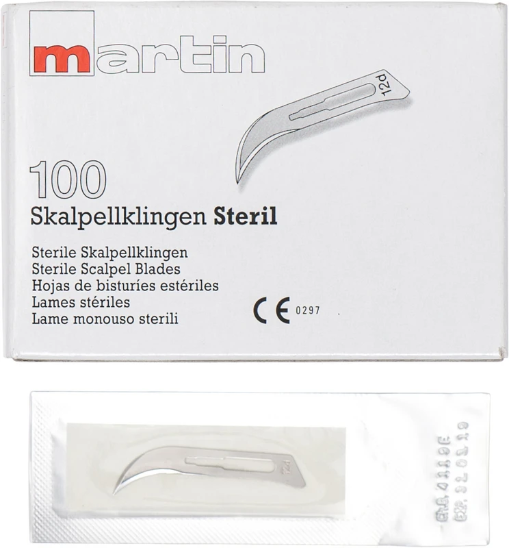 Klingen steril  Packung  100 Stück Figur 12D