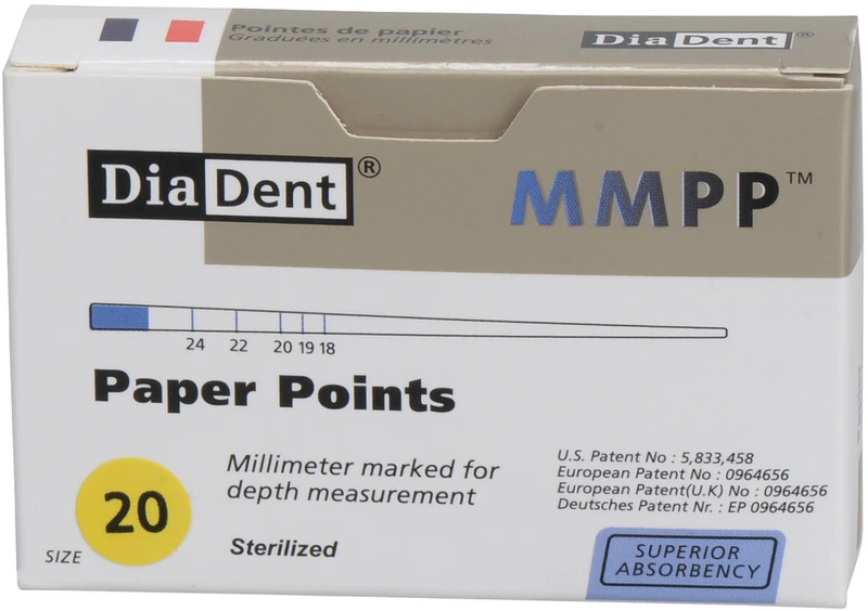 DiaDent® Papierspitzen  Packung  200 Stück ISO 020