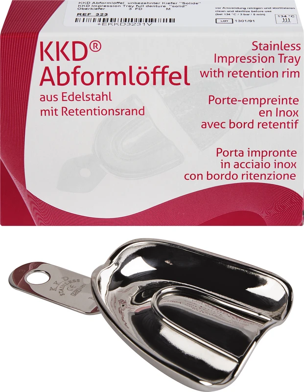 KKD® Abformlöffel unbezahnt  Stück  OK-3 FDM, voll