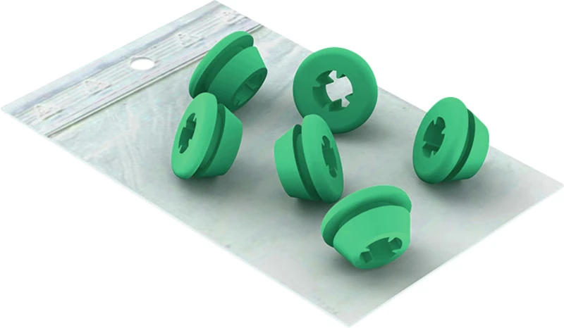 Silicones Tubes  Set  6 Stück grün, Ø 5 - 6,5 mm