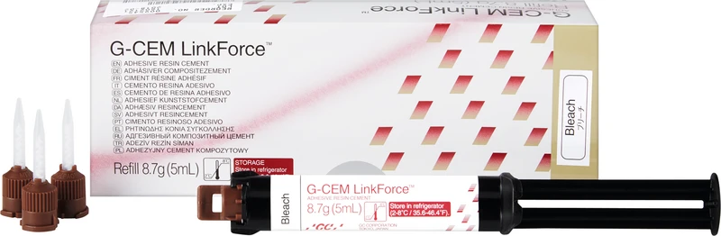 GC G-CEM LinkForce  Nachfüllpackung  8,7 g Automix-Spritze bleach, 20 Automix-Spitzen Regulär