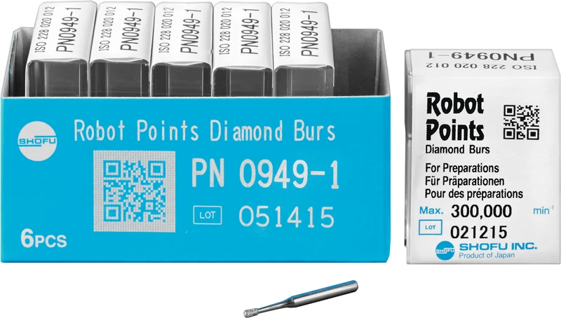 Robot Points FG  Packung  6 Stück FG, Figur Birne, 2 mm, ISO 012