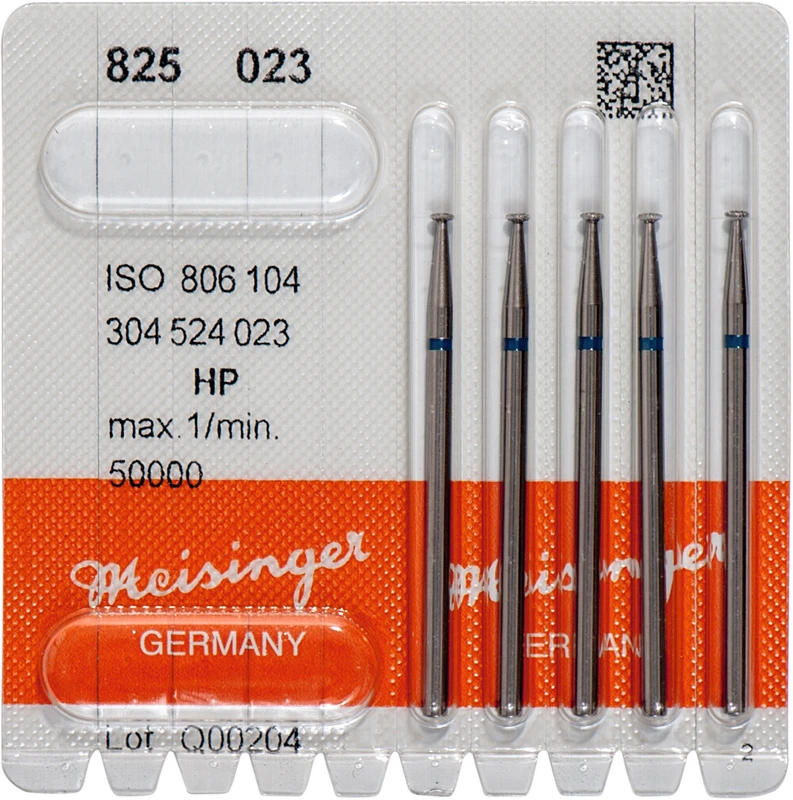 Diamanten 825  Packung  5 Stück blau mittel, HP, Figur 304 Linse, 0,6 mm, ISO 023