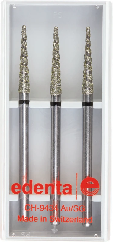 Turbo Diamanten T848L  Packung  3 Stück schwarz supergrob, HP, Figur 175 Konus lang, 15 mm, ISO 023