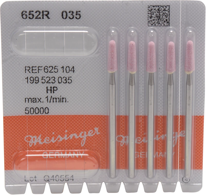 Keramische Schleifer 652  Packung  5 Stück rosa mittel, HP, Figur 199, 10,5 mm, ISO 035