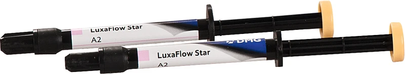 LuxaFlow Star  Packung  2 x 1,5 g Spritze A2, 10 Luer-Lock Tips
