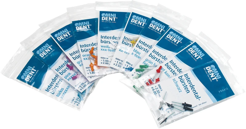 Interdentalbürsten für Halter  Beutel  6 Stück grün, konisch fein