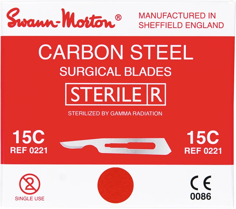 Swann-Morton® Skalpellklingen   Packung  100 Stück Nr. 15C