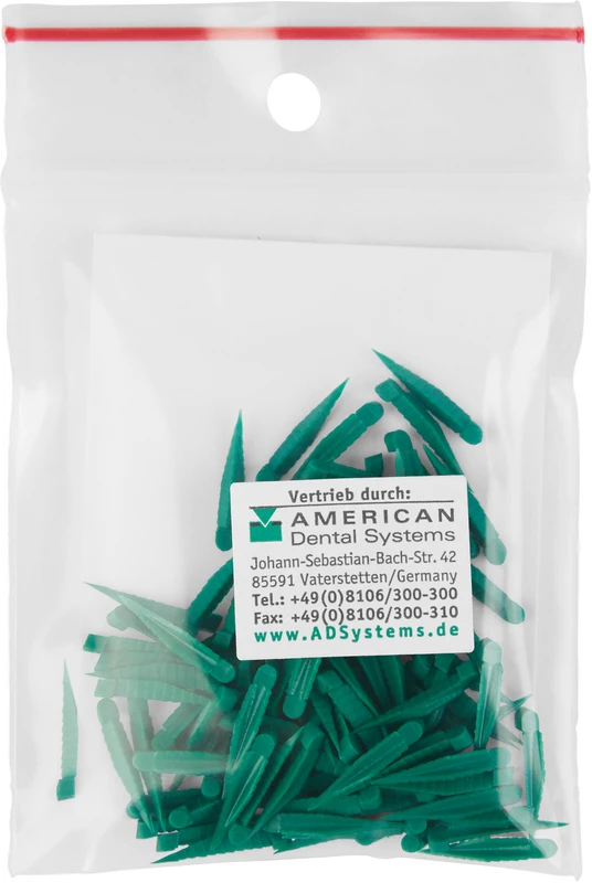 FLEXI WEDGES  Packung  100 Stück grün, mittel