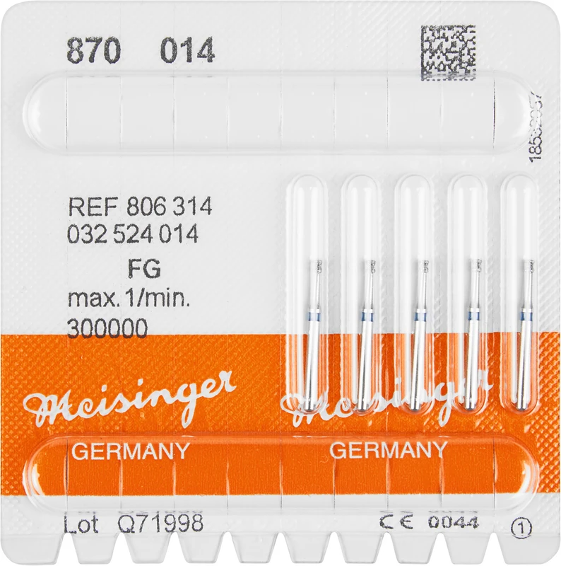 Diamanten 870  Packung  5 Stück blau mittel, FG, Figur 032 Diabolo, ISO 014