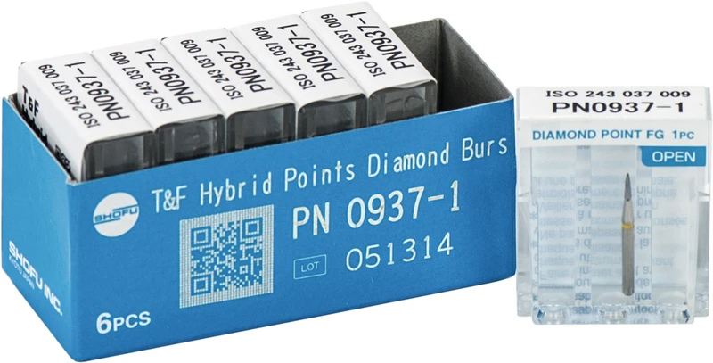 T&F Hybrid Points FG 925  Packung  6 Stück gelb ultra fein, FG, Figur 7901, 3,7 mm, ISO 009