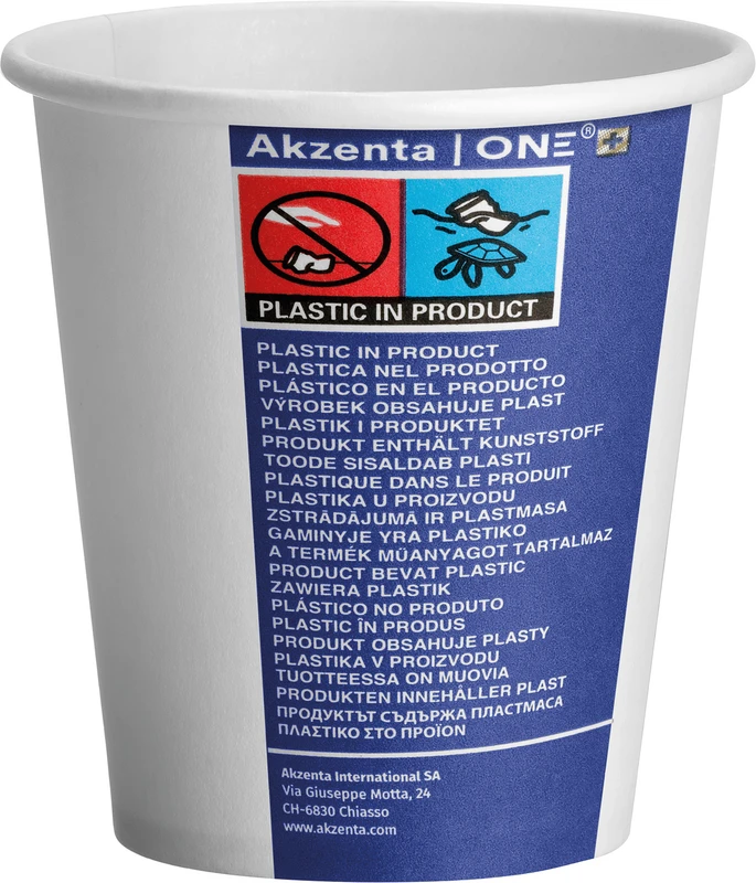 Akzenta ONE Pappbecher  Karton  20 x 50 Stück white, 180 ml