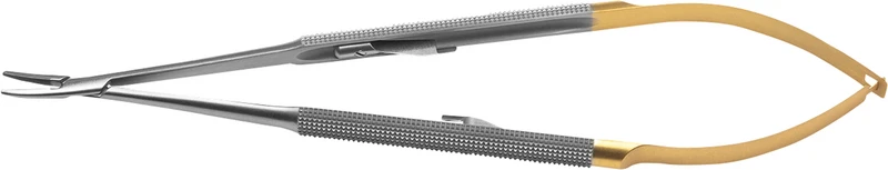 Nadelhalter Mikro TC   Stück  18 cm, gebogen, für Nadelstärken 5\0-7\0, TC
