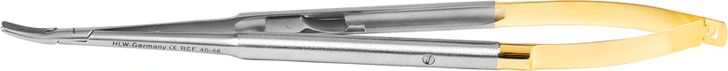 Micro-Nadelhalter TC  Stück  18 cm, Rundgriff glatt, gebogen
