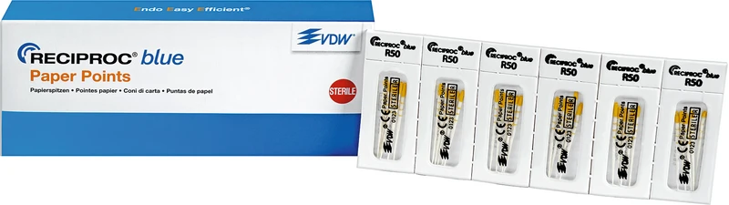 RECIPROC® blue Papierspitzen  Packung  180 Stück ISO 050