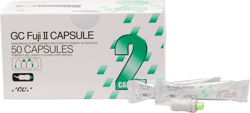 GC Fuji II  Packung  50 Kapseln sortiert