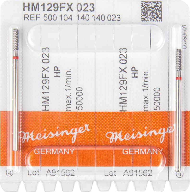 HM-Fräser FX  Packung  2 Stück kreuzverzahnt, rot fein, HP, Figur 140, 8 mm, ISO 023