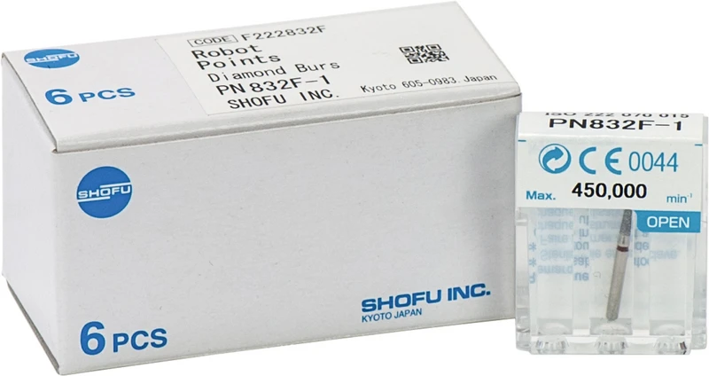 Robot Points FG  Packung  6 Stück rot fein, FG, Figur Konus Stirn rund, 7 mm, ISO 015