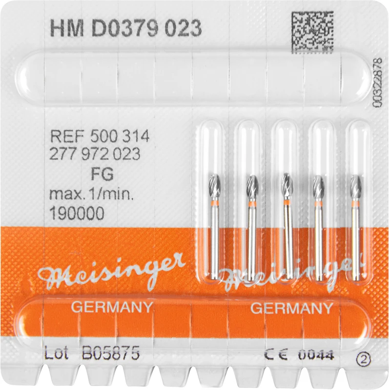 HM-Finierer D0379  Packung  5 Stück orange fein, FG, Figur 277 Eiform, 4,2 mm, ISO 023