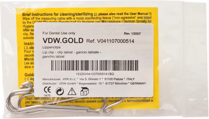 VDW.GOLD® RECIPROC® Lippenclips  Packung  5 Stück