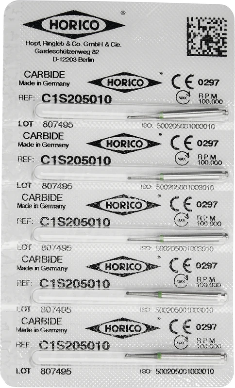 HM-Bohrer C1S  Packung  5 Stück RAL, Figur 001, ISO 010