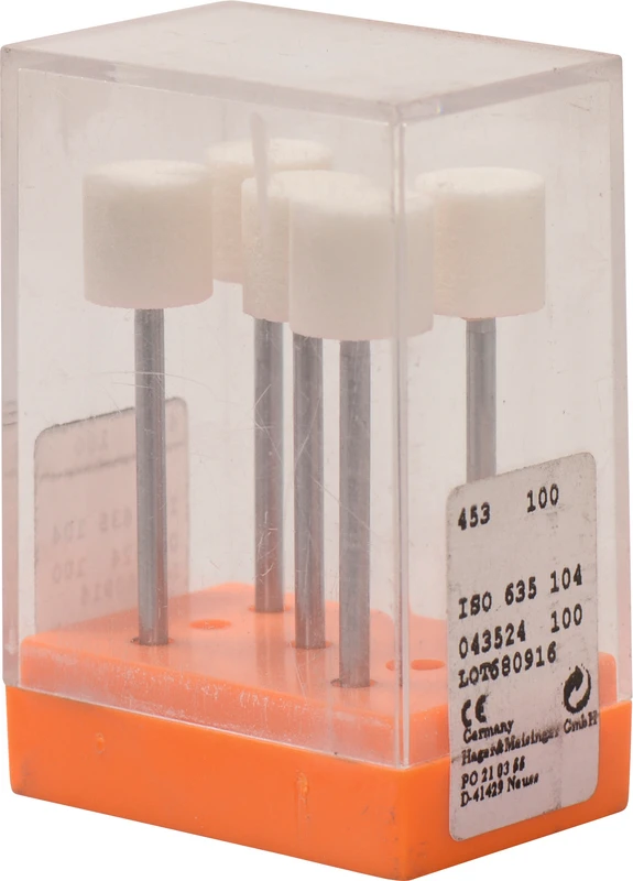 Keramische Schleifer 453  Packung  5 Stück weiß harte Bindung, HP, Figur 043, 10 mm, ISO 100