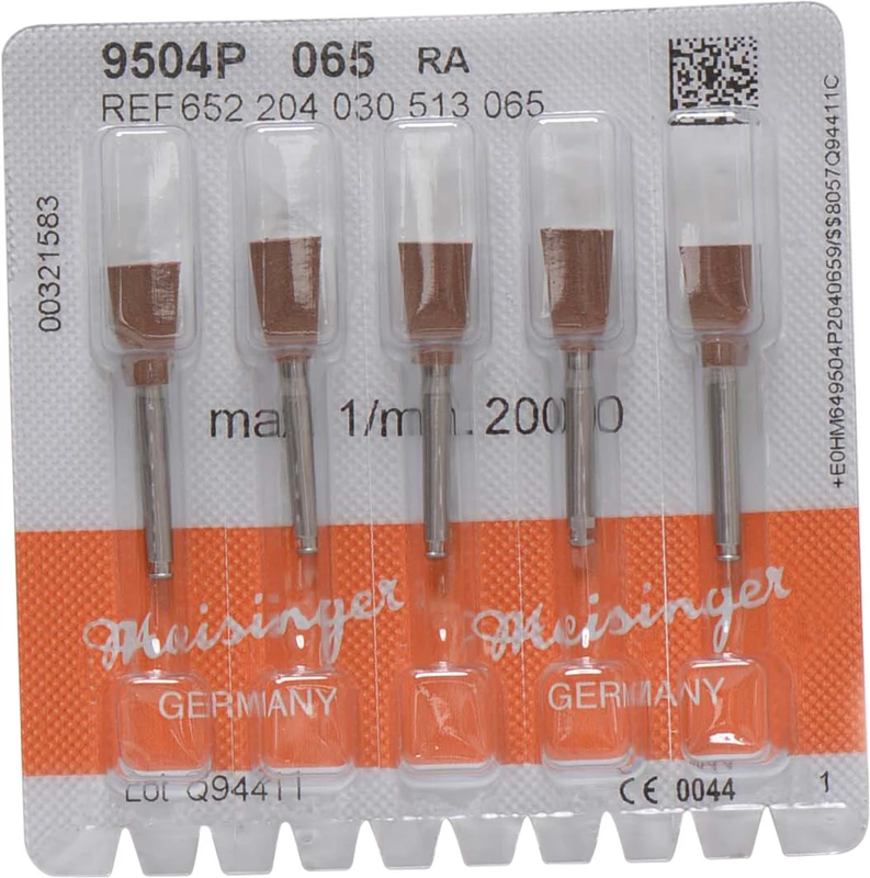 Universalpolierer 9504  Packung  5 Stück braun mittel, RA, Figur 030, 9,5 mm, ISO 065