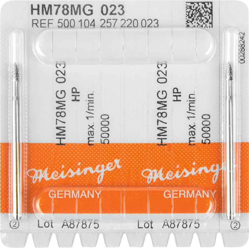 HM-Fräser MG  Packung  2 Stück kreuzverzahnt, blau standard, HP, Figur 257, 5,5 mm, ISO 023