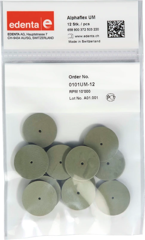 Alphaflex  Packung  12 Stück unmontiert, grün, Figur 372, 3 mm, ISO 220