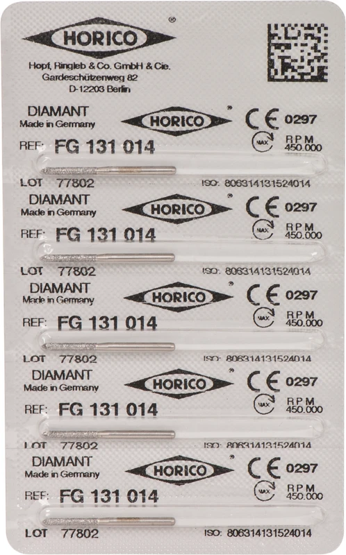 Diamantschleifer 131  Packung  5 Stück FG, Figur 131, 10 mm, ISO 014