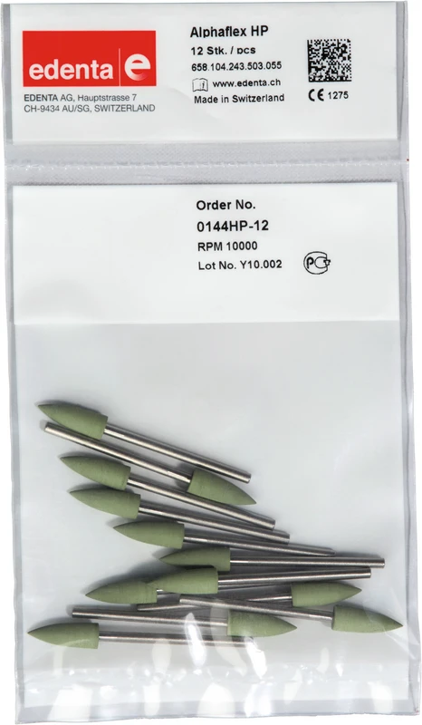 Alphaflex  Packung  12 Stück grün, HP, Figur 243, 15,5 mm, ISO 055