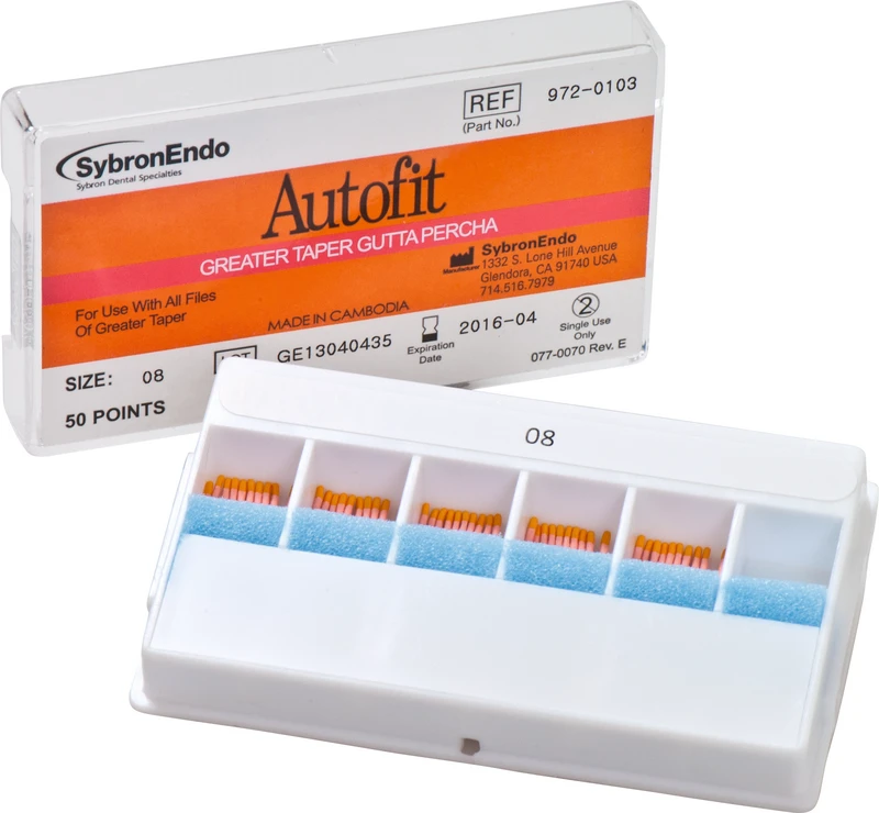 Autofit Guttapercha  Packung  50 Stück Taper.08